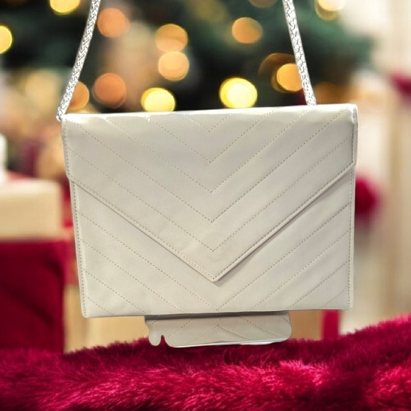 Yves Saint Laurent Handbags - YSL Yves Saint Laurent Leather clutch/w Crossbody Strap-Authentic